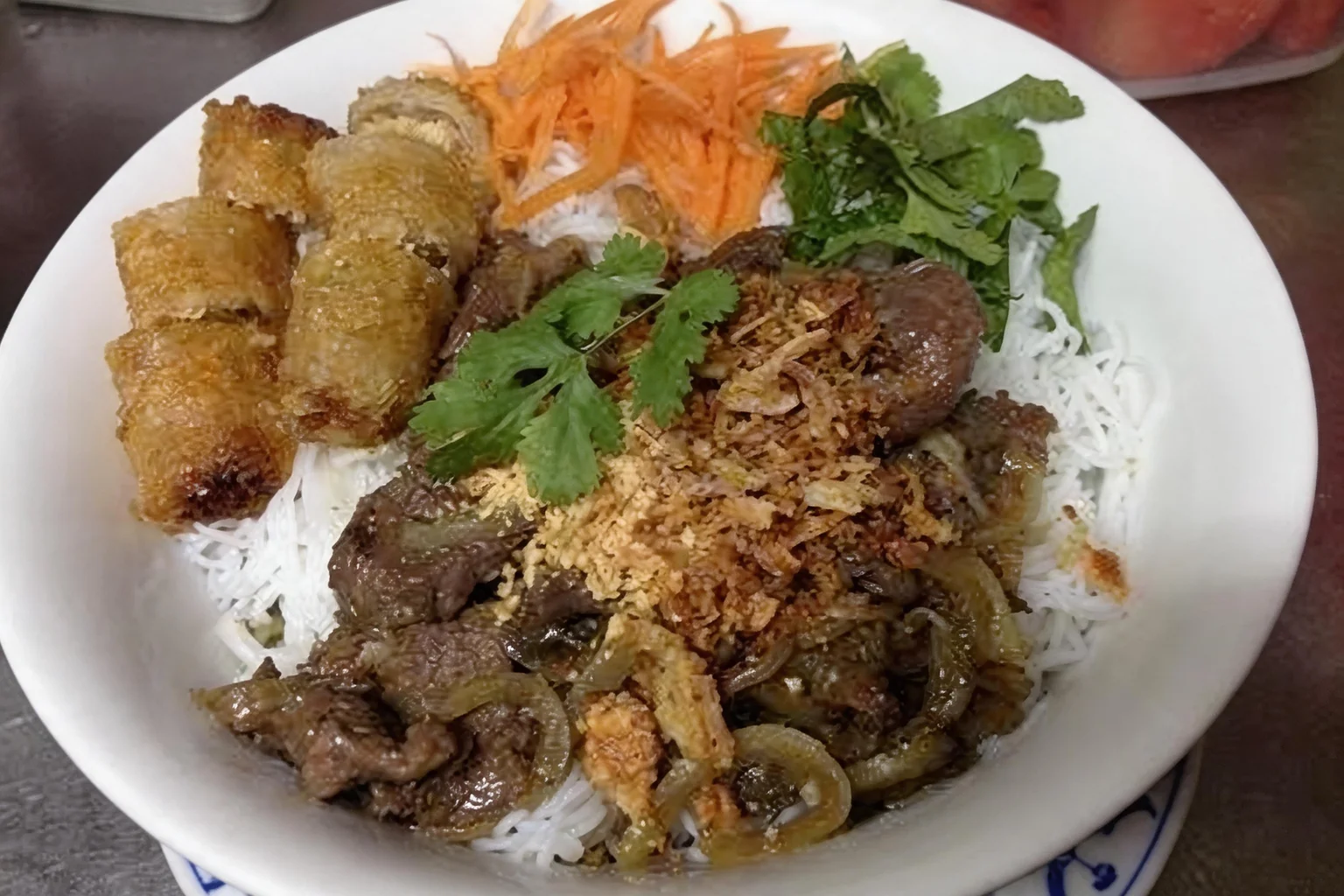Bo Bun in a white bowl